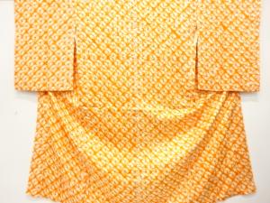 アンティーク　絞り　鹿の子模様長襦袢